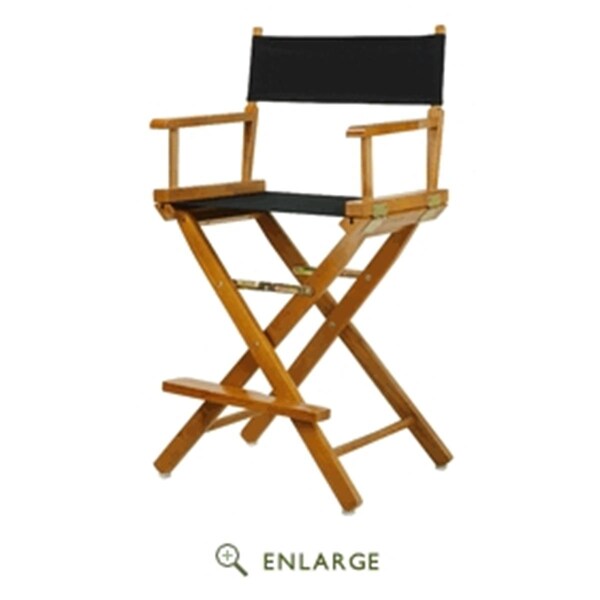 Casual Home 220-05-021-15 24 in. Directors Chair Honey Oak Frame with Black Canvas - 220-05/021-15