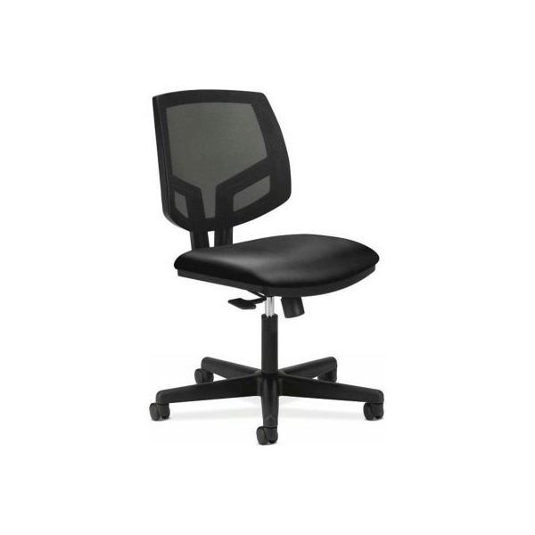 Hon HON Armless Task Chair with Mesh Back - Fabric - Low Back - Navy - Volt Series - HON5711SB11T