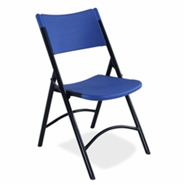 Betterbeds Blow Molded Folding Chair Blue with Black Frame-, 4PK - BE664648