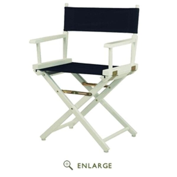 Casual Home Casual Home 200-01-021-10 18 in. Directors Chair White Frame with Navy Blue Canvas - 200-01/021-10