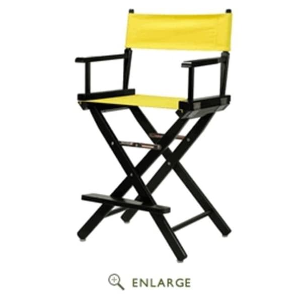 Casual Home Casual Home 220-02-021-14 24 in. Directors Chair Black Frame with Yellow Canvas - 220-02/021-14