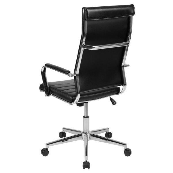 Flash Furniture Office Chair, Padded Arms, Black - BT-20595H-1-BK-GG