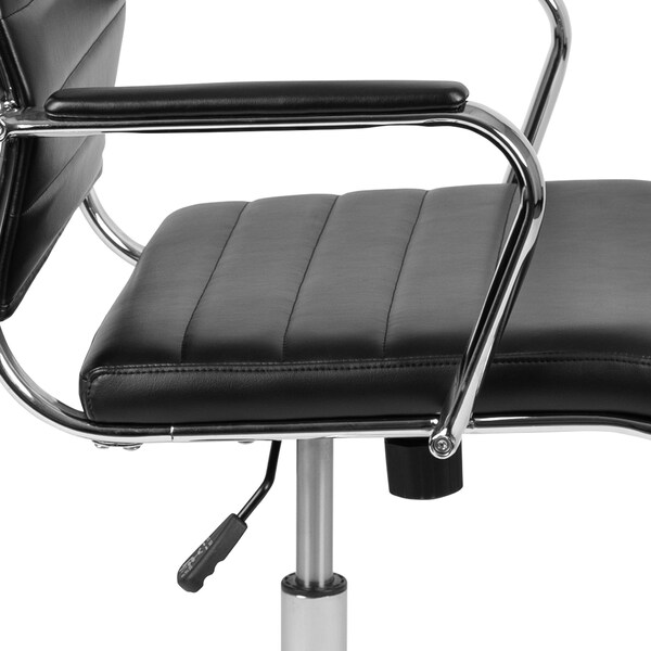 Flash Furniture Office Chair, Padded Arms, Black - BT-20595H-1-BK-GG