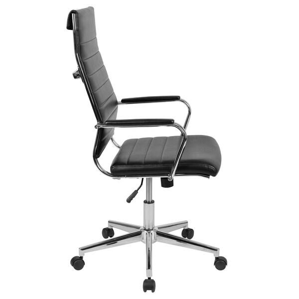 Flash Furniture Office Chair, Padded Arms, Black - BT-20595H-1-BK-GG