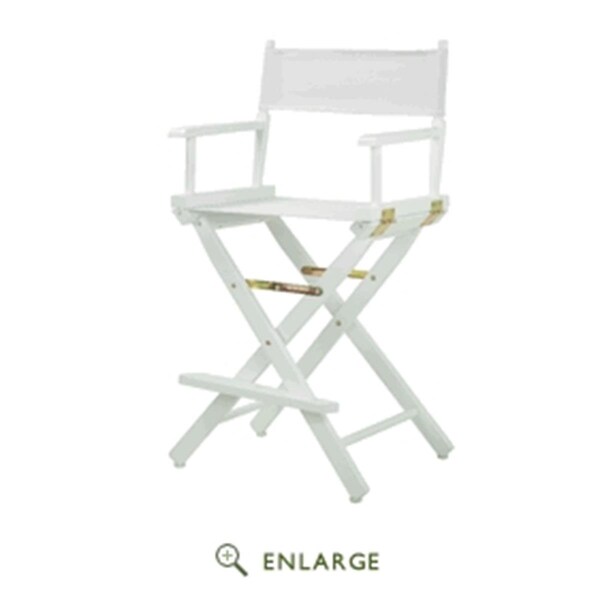 Betterbeds 220-01-021-29 24 in. Directors Chair White Frame with White Canvas - BE2691174
