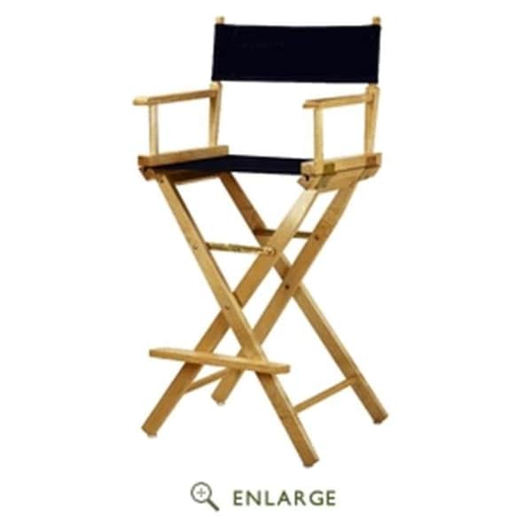 Casual Home Casual Home 230-00-021-10 30 in. Directors Chair Natural Frame with Navy Blue Canvas - 230-00/021-10