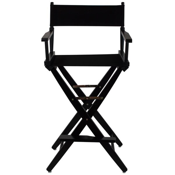 Doba-Bnt 206-32-032-15 30 in. Extra-Wide Premium Directors Chair, Black Frame with Black Color Cover - SA3280568