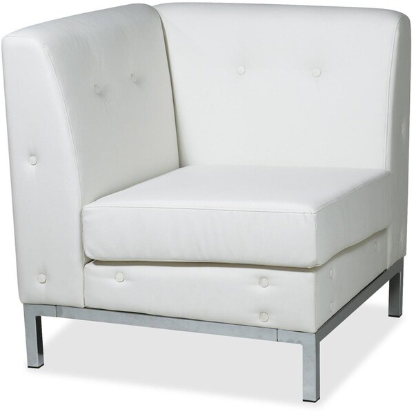 Ave 6 Collection: Wall Street Corner Chair, White Back, 28 in W 28" L 31" H, Leather Seat - WST51C-W32