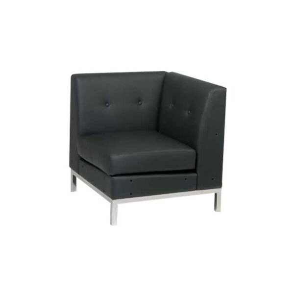 Ave 6 Collection: Wall Street Corner Chair, White Back, 28 in W 28" L 31" H, Leather Seat - WST51C-W32