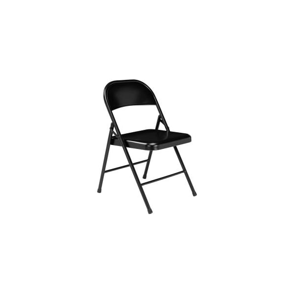 National Public Seating Interion Folding Chair, Steel, Black - INT-910