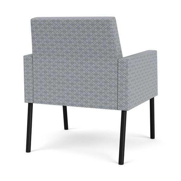 Lesro Mystic Lounge Reception Guest Chair, Black, RS Fog Upholstery - ML1101