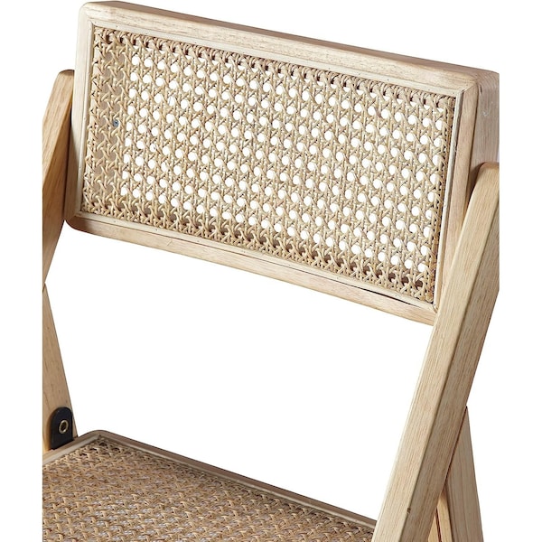 Isl Furnishings Ibiza Rattan Modern Folding Chair 2, Natural - CH51DC-2PK-NATURAL