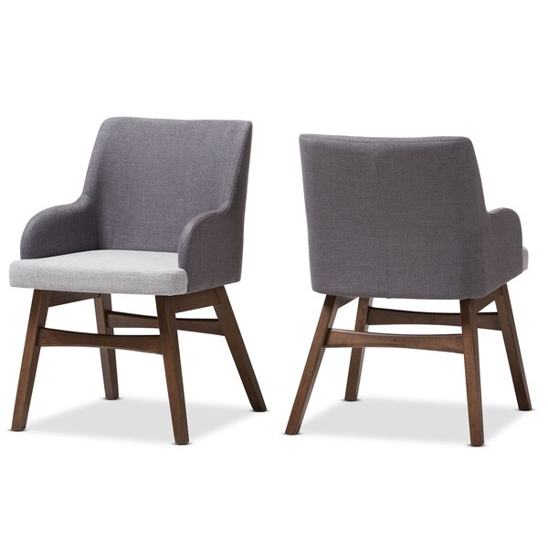 Baxton Studio Monte Mid-Century Modern Two-Tone Grey Armchair, PK2 - 134-7176