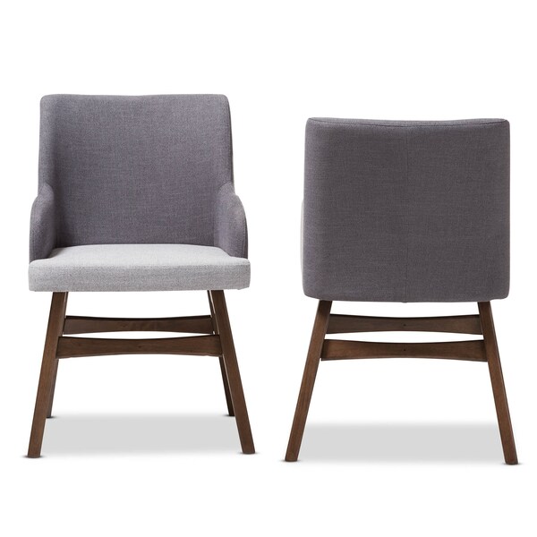 Baxton Studio Monte Mid-Century Modern Two-Tone Grey Armchair, PK2 - 134-7176