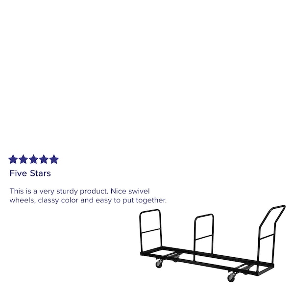 Flash Furniture Folding Chair Dolly, 35 Chair Cap, Black - NG-DOLLY-309-35-GG
