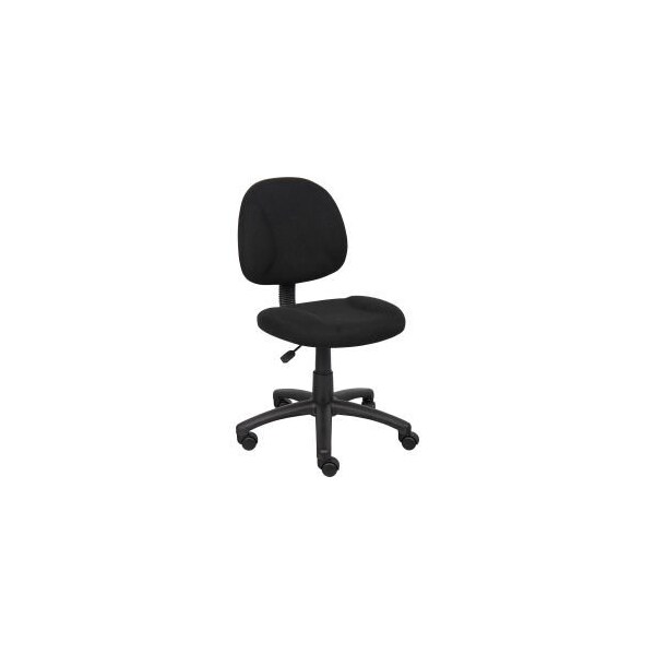 Boss Office Products Boss Deluxe Posture Chair - Fabric - Black - B315-BK