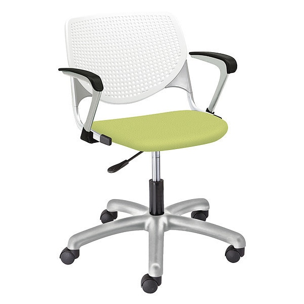 Kfi Kool Task Seating Chair, Black Back, 22-1/2 in W 22" L 35" H, Padded - TK2300-ARMS