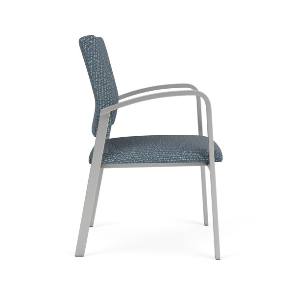 Lesro Newport Guest Chair Metal Frame, Silver, RF Serene Upholstery - NP1101