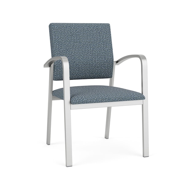 Lesro Newport Guest Chair Metal Frame, Silver, RF Serene Upholstery - NP1101