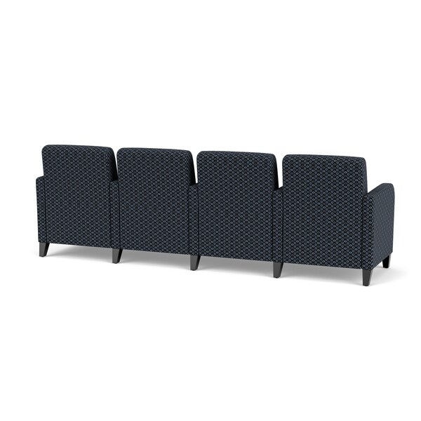 Lesro Siena 4 Seat Tandem Seating, Black, RS NightSky Back, MD Farro Seat, RS NightSky Panels - SN4103