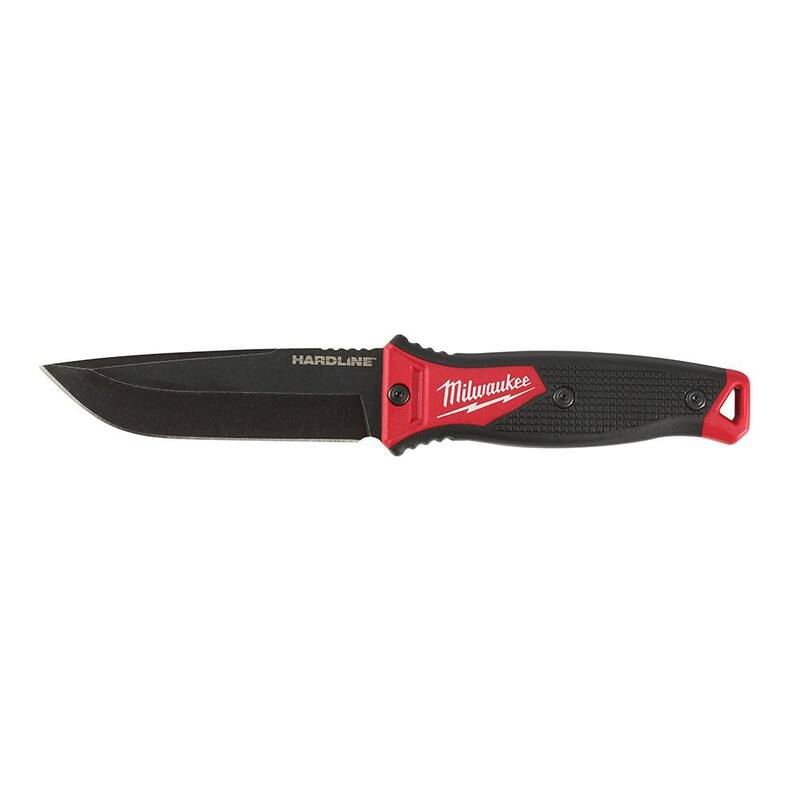 Milwaukee Hardline 5 in. AUS-8 Steel Fixed Blade Knife with 7-in-1 Combination Wire Strippers Pliers (2-Piece) - 48-22-1928-48-22-3078