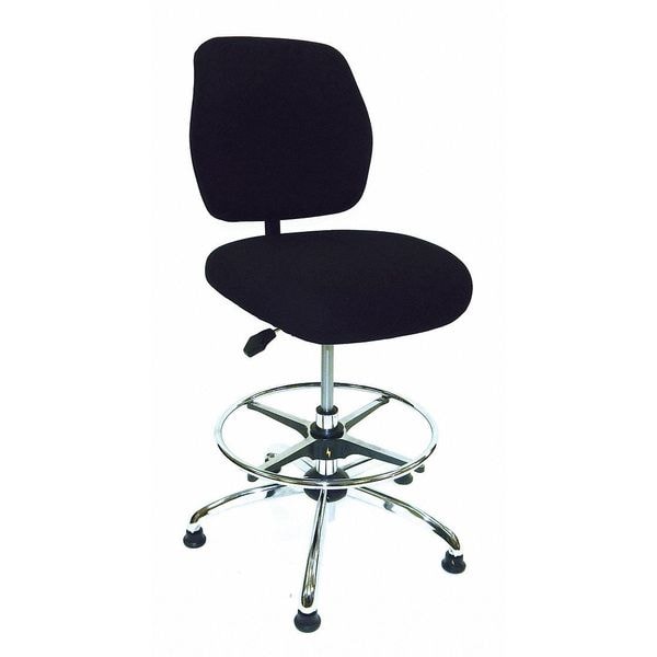 Shopsol Workbench Chairs ESD Chair, 20 in to 27 in Height, Black - 1010446