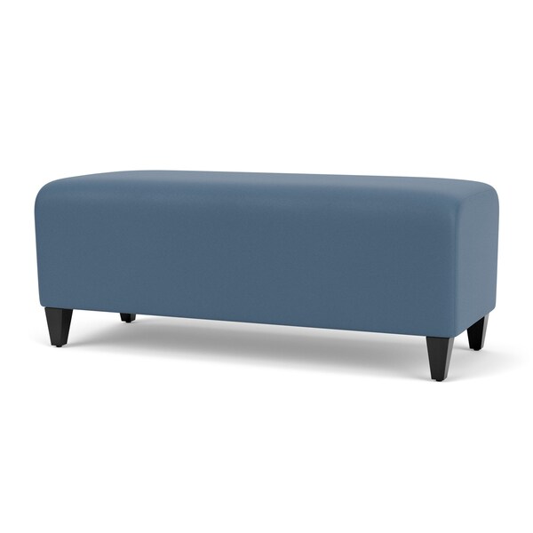 Lesro Siena Lounge Reception Loveseat Bench, Black, MD Titan Upholstery - SN6001