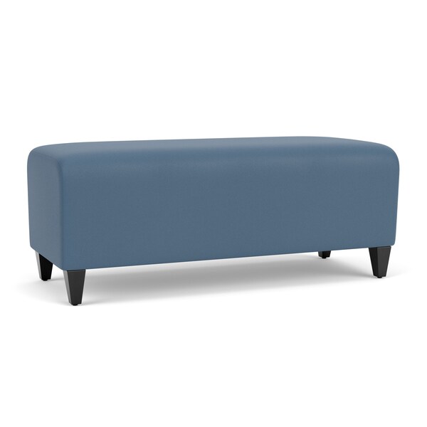 Lesro Siena Lounge Reception Loveseat Bench, Black, MD Titan Upholstery - SN6001
