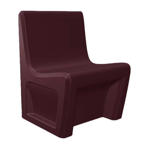 Cortech Armless Chair, Burgundy Seat, 24 in W 24 in L 33 in H, Polyethylene Seat - 116484BYS