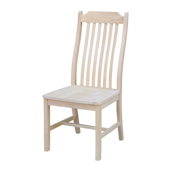 International Concepts Set of 2 Steambent Mission Chairs, Unfinished - C-34P