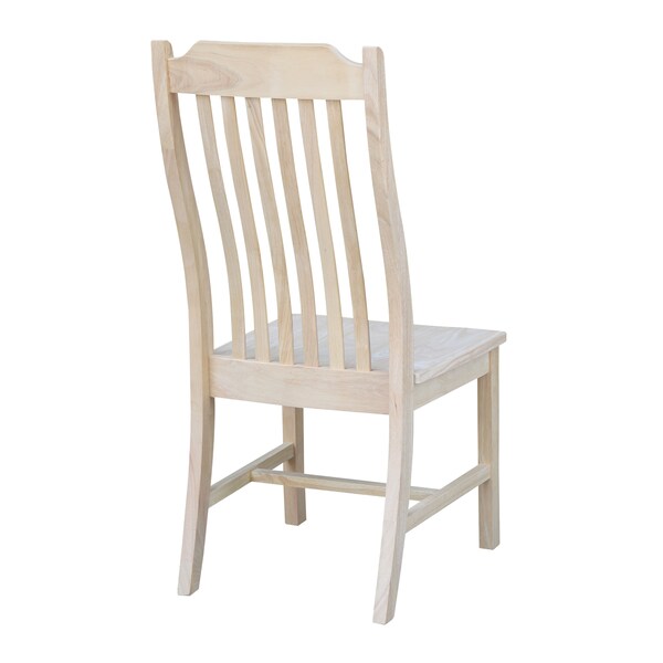 International Concepts Set of 2 Steambent Mission Chairs, Unfinished - C-34P