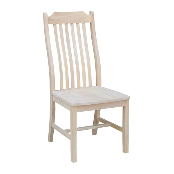 International Concepts Set of 2 Steambent Mission Chairs, Unfinished - C-34P