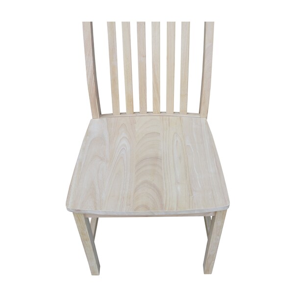 International Concepts Set of 2 Steambent Mission Chairs, Unfinished - C-34P