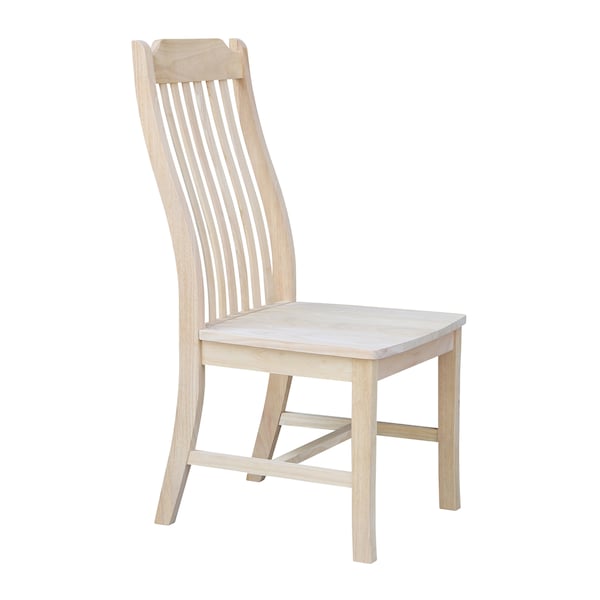 International Concepts Set of 2 Steambent Mission Chairs, Unfinished - C-34P