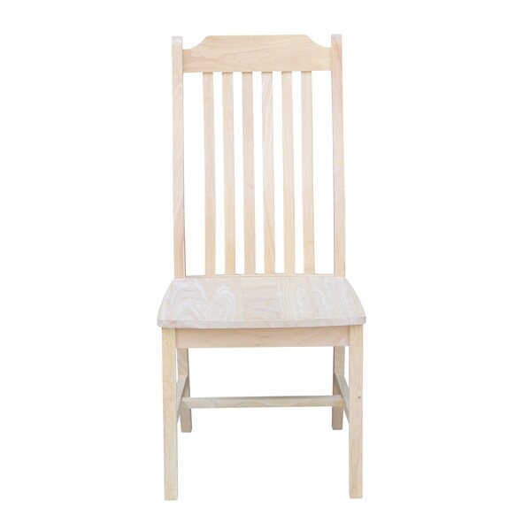 International Concepts Set of 2 Steambent Mission Chairs, Unfinished - C-34P