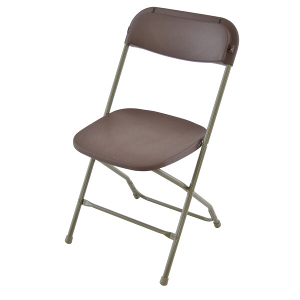 Atlas Commercial Products TitanPRO Plastic Folding Chair, Brown - PFC2BRBZ
