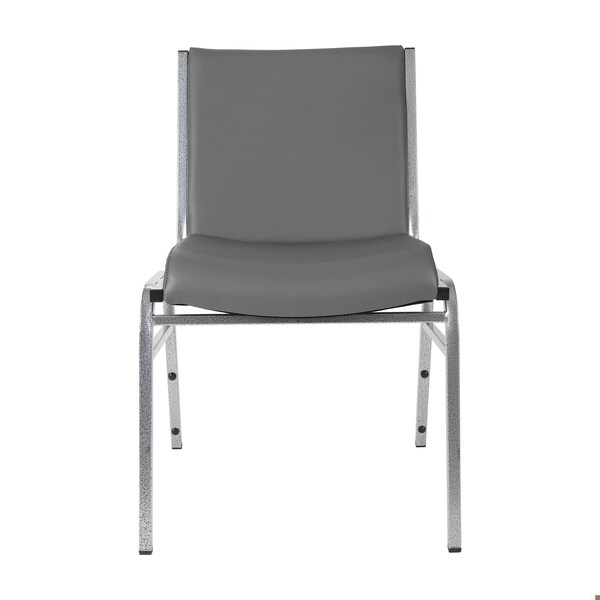 Flash Furniture HERCULES Heavy Duty Gray Vinyl Stack Chairs, 4PK - 4-XU-60153-GRY-VYL-GG