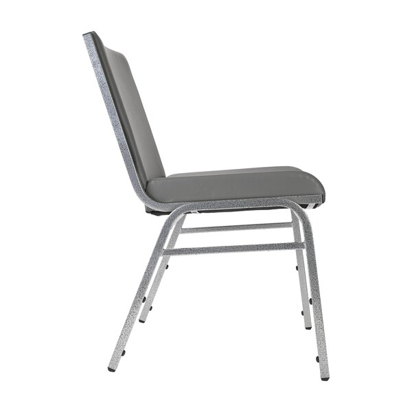 Flash Furniture HERCULES Heavy Duty Gray Vinyl Stack Chairs, 4PK - 4-XU-60153-GRY-VYL-GG