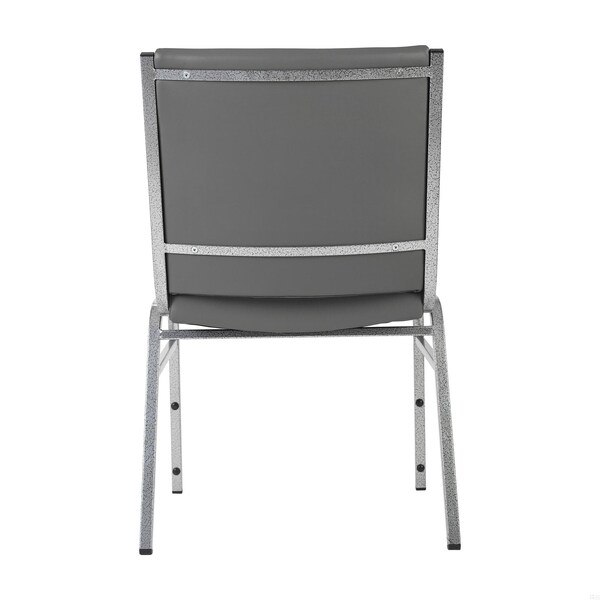 Flash Furniture HERCULES Heavy Duty Gray Vinyl Stack Chairs, 4PK - 4-XU-60153-GRY-VYL-GG