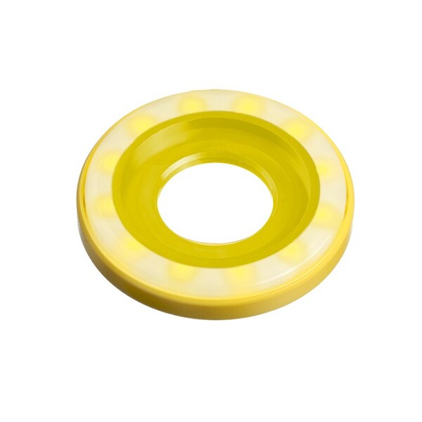 Apem Inc 22mm L / Halo Amarillo Cuerpo Lente Escarchado - QH22L57YC