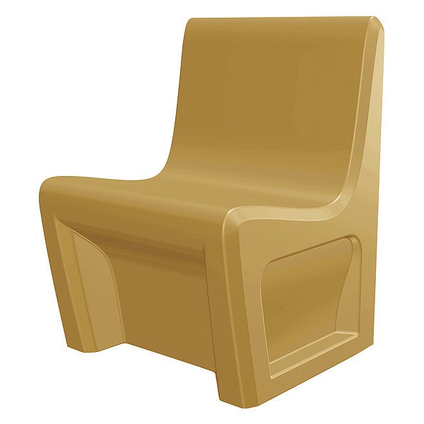 Cortech Sentinel Chair, Sand Seat, Tan Back, 24 in W 24" L 33" H, Armless, Polyethylene Seat - 116484SDS