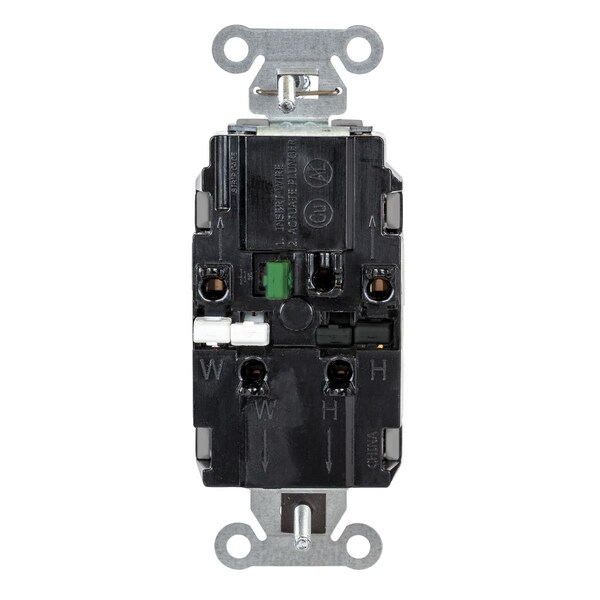 Hubbell Receptacle, 1/2 hp, 125V AC, NEMA 5-15R - 5262STGYTR