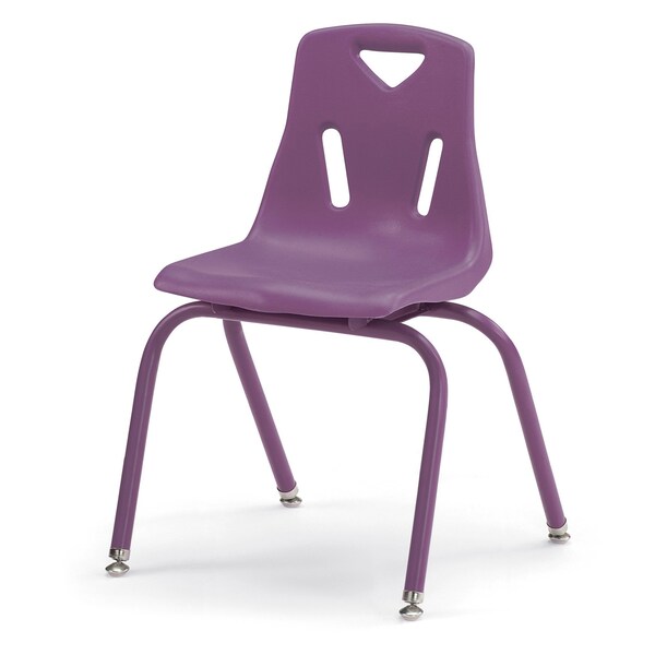 Jonti-Craft Berries Stacking Chair with Powder-Coated Legs, 16 in. Ht, Purple - 8126JC1004