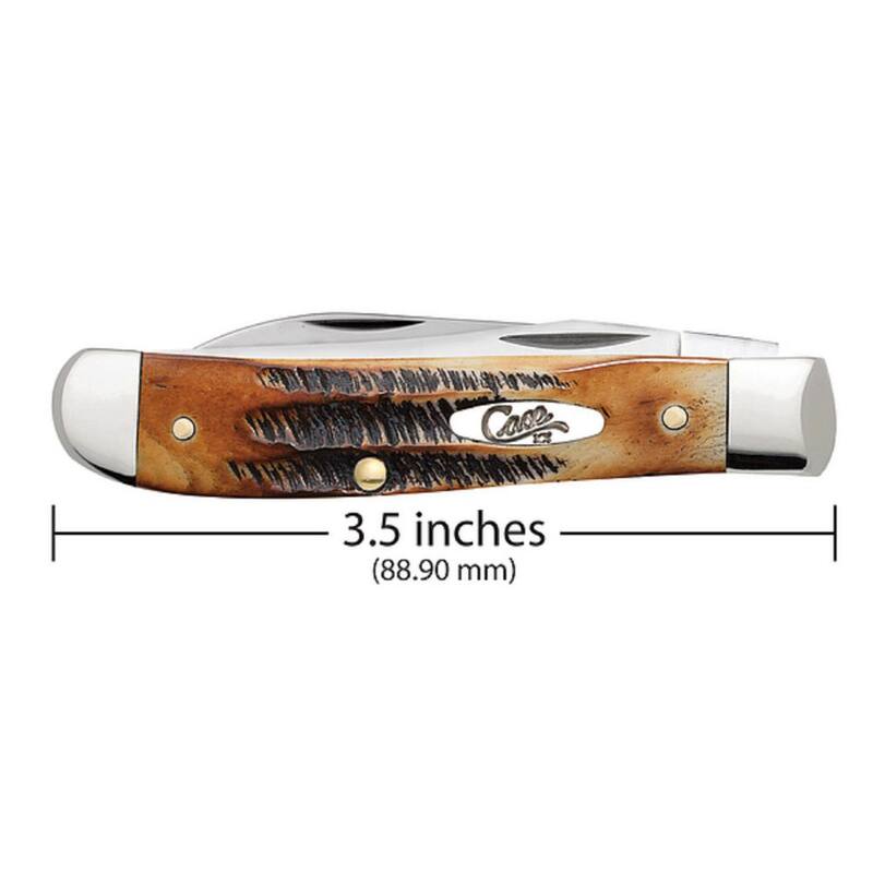 W.R. Case and Sons Cutlery Co. 6.5 BoneStag Mini Trapper Pocket Knife - FI65305