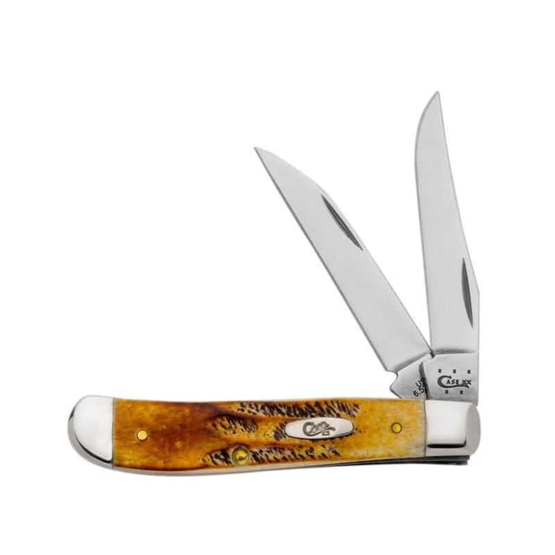 W.R. Case and Sons Cutlery Co. 6.5 BoneStag Mini Trapper Pocket Knife - FI65305