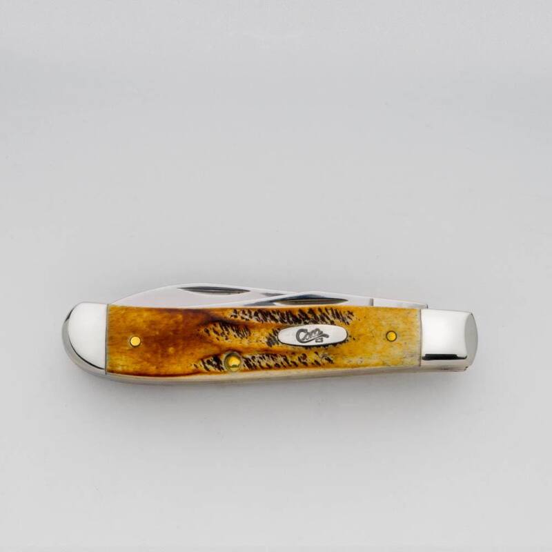 W.R. Case and Sons Cutlery Co. 6.5 BoneStag Mini Trapper Pocket Knife - FI65305