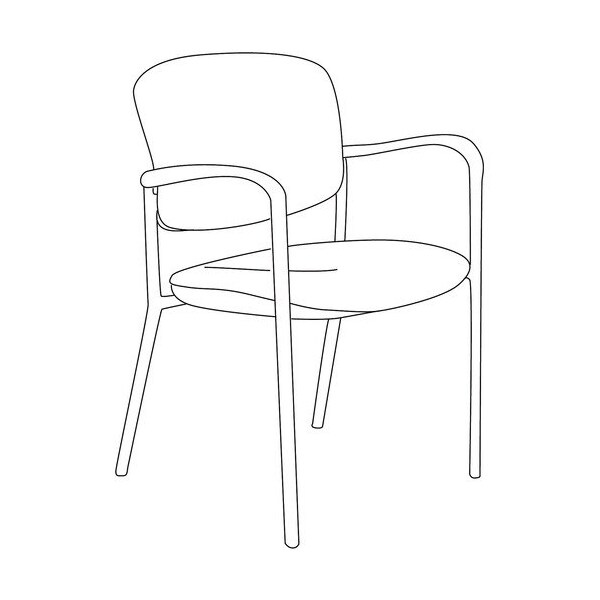 United Chair Co Guest Chair, w/Arms/Casters, 24-3/4inx23inx32-3/4in, Cobalt/Black - UNCBR32CTP04