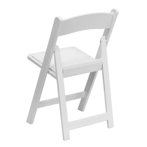 Flash Furniture White Resin Folding Chair - 2-LE-L-1-WHITE-GG