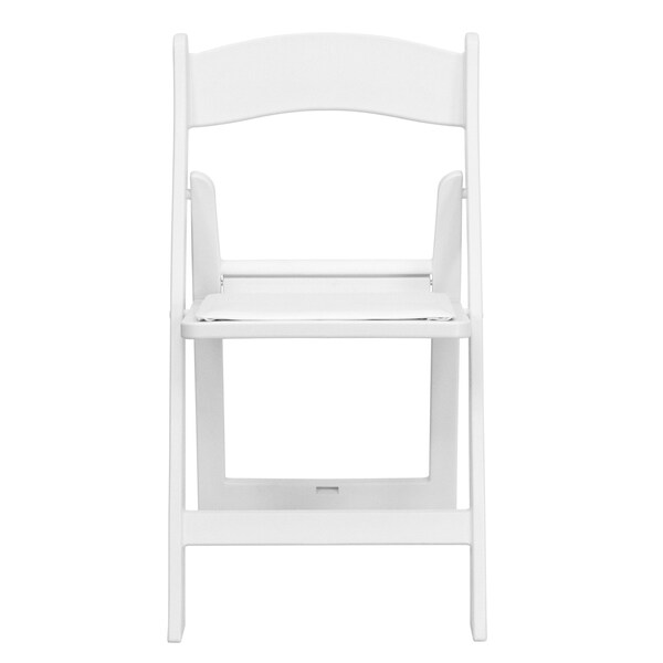 Flash Furniture White Resin Folding Chair - 2-LE-L-1-WHITE-GG