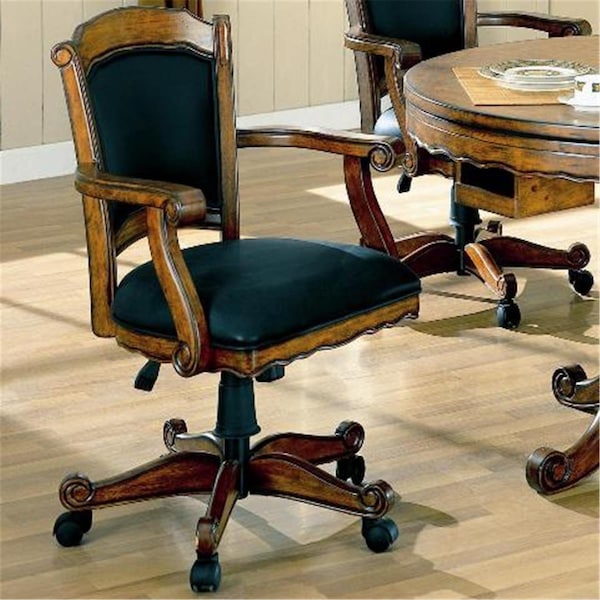 Coaster Coaster 100872 Turk Arm Game Chair with Casters and Fabric Seat and Back - 100872